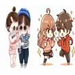 Khám phá hình chibi cặp đôi cute mang cảm xúc đầy màu sắc