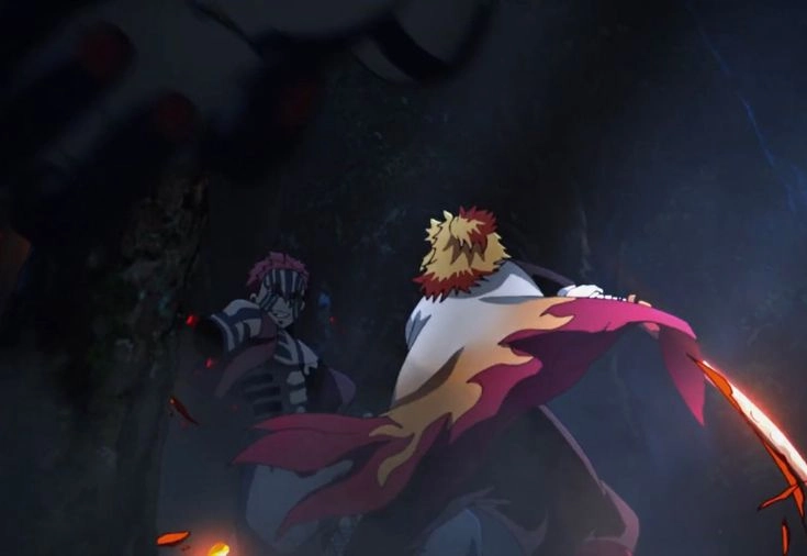 Demon Slayer Rengoku vs Akaza màn đối đầu sống còn