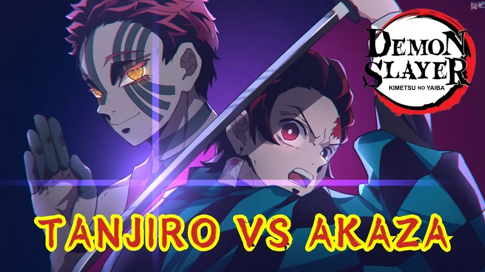Tanjiro vs akaza trận chiến căng thẳng nhất phim