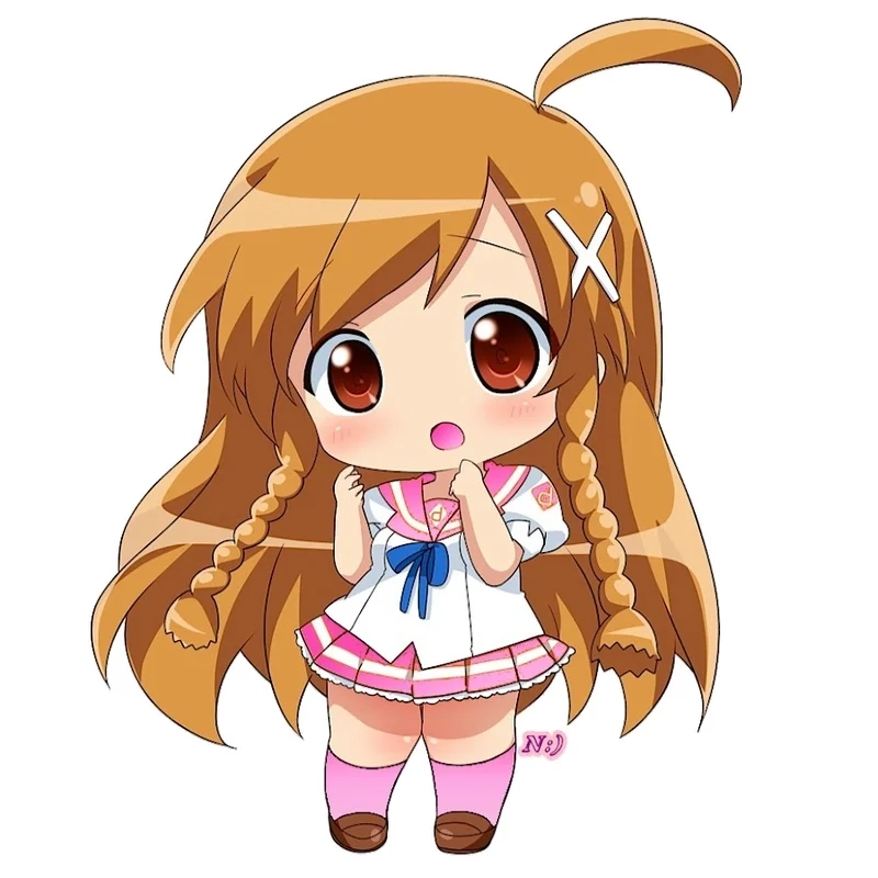 Chibi cute anime với biểu cảm hài hước vui nhộn