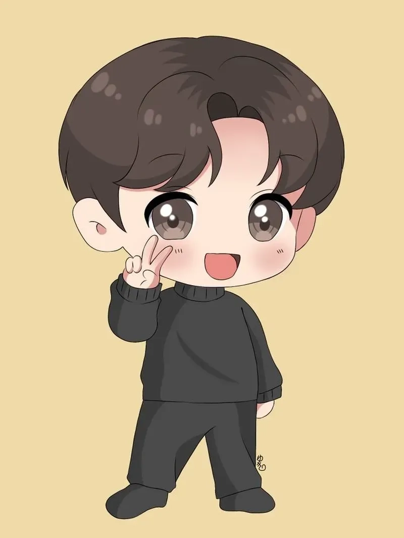 Anime nam cute chibi hút hồn với nét mềm mại