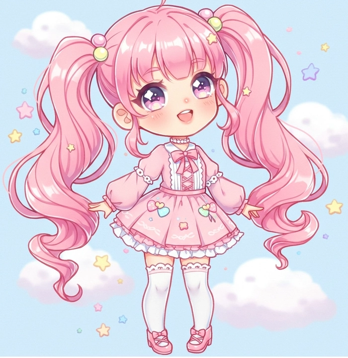 Hình anime chibi nữ cute khiến tim đập rộn ràng