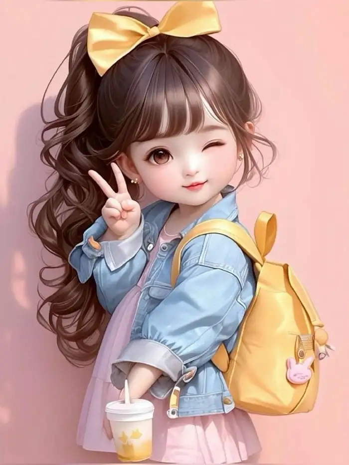 Ảnh chibi cute nữ mang phong cách nữ tính dễ thương