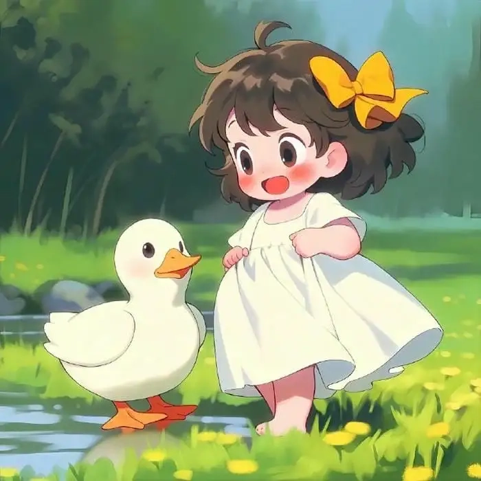 Ảnh chibi cute nữ đơn giản nhưng đầy cuốn hút