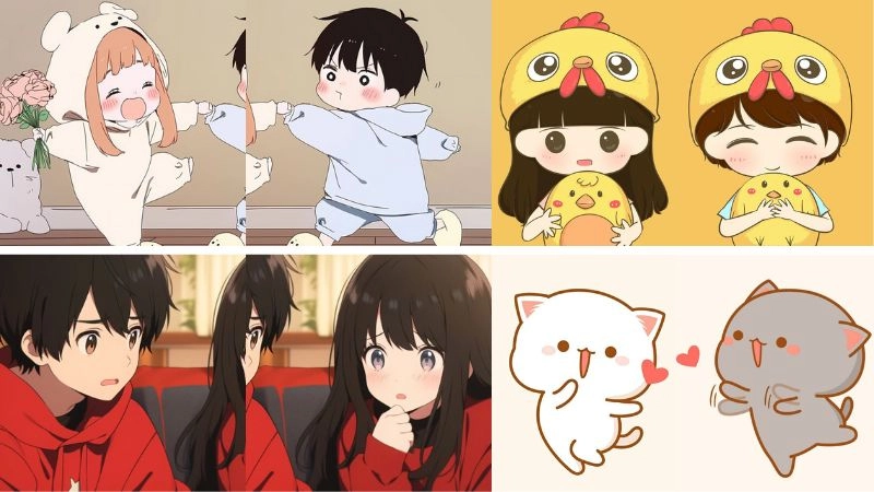 Ảnh avatar đôi ngọt ngào gắn bó yêu thương