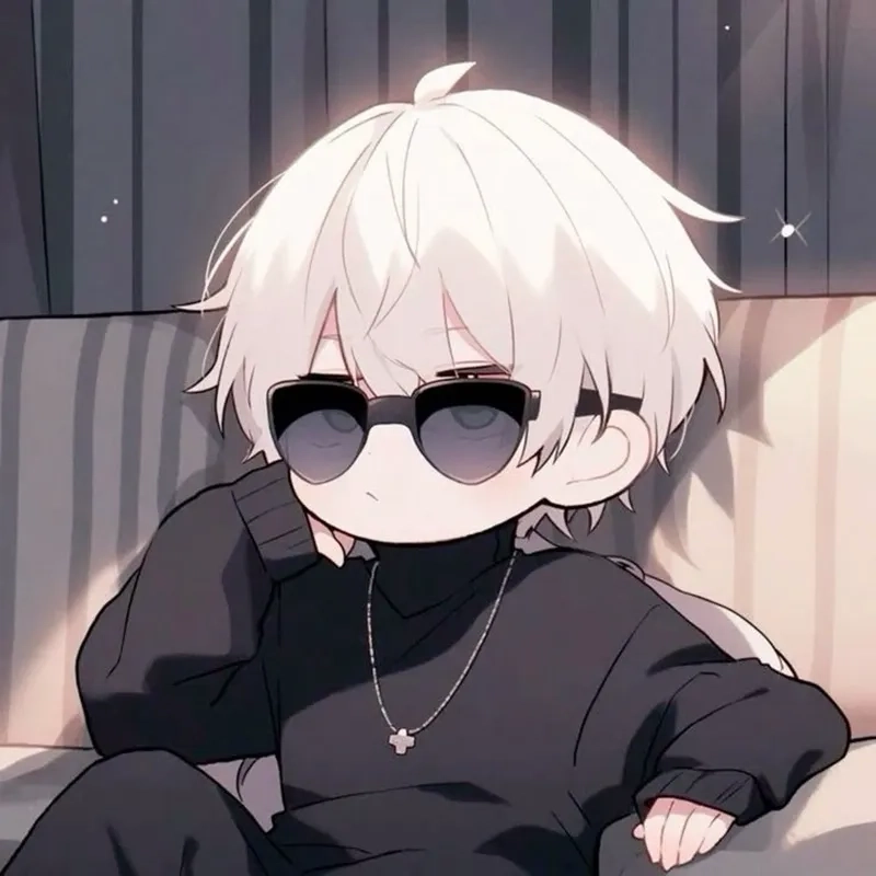 Ảnh chibi ngầu nam ánh nhìn lạnh nhưng đầy cuốn hút