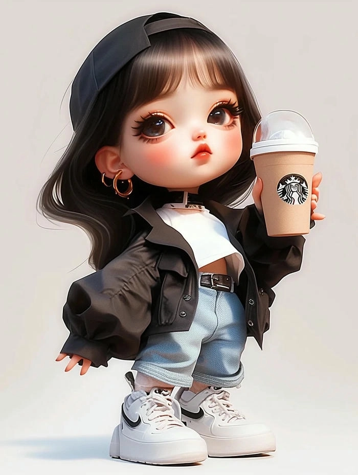 Hình chibi ngầu nữ nổi bật thần thái cuốn hút riêng