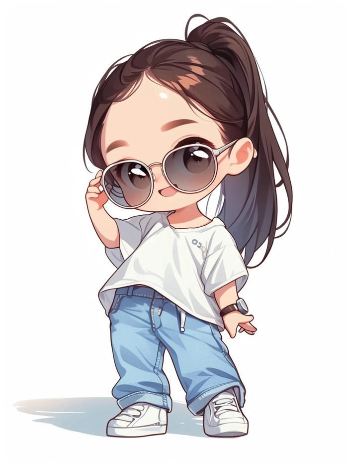 Hình chibi nữ ngầu chuẩn hình tượng girl crush