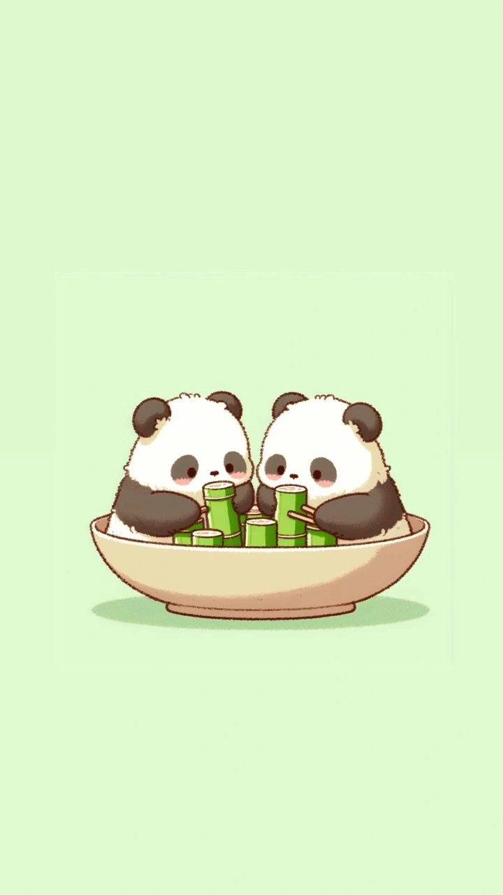 Gấu panda chibi panda chibi ngộ nghĩnh đáng yêu