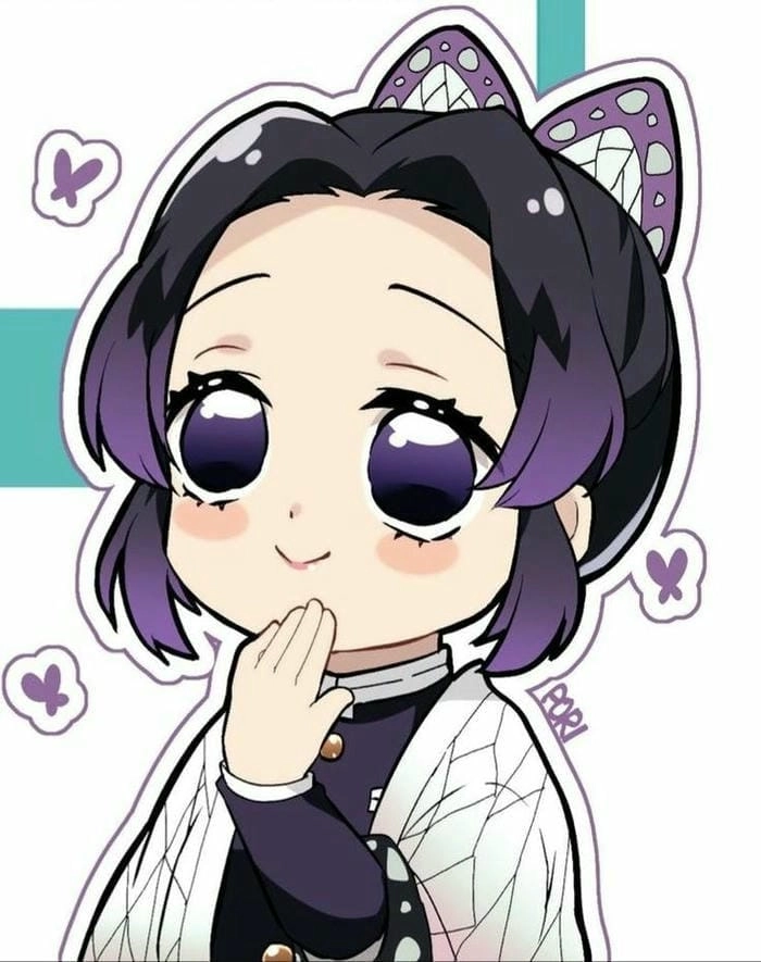 Hình Shinobu Chibi Cute đẹp không thể rời mắt