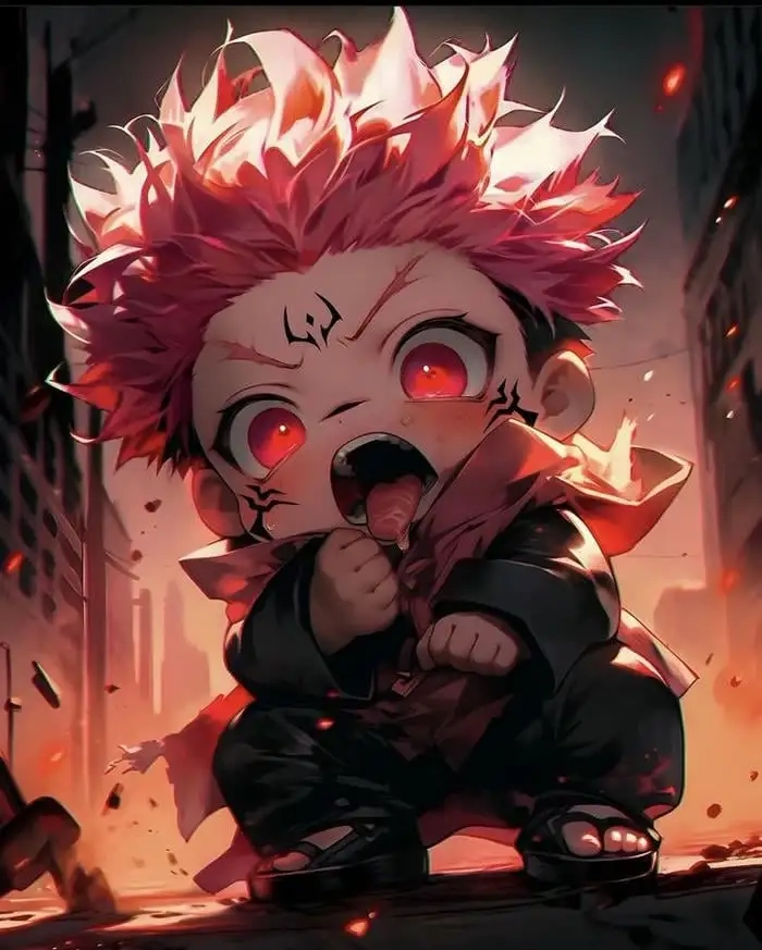 Hình nền Sukuna chibi cute làm wallpaper