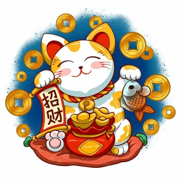 Mèo thần tài vẫy tay trái hút tài nhanh
