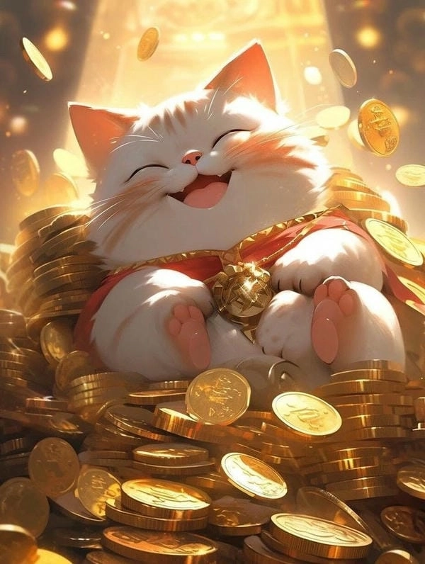 Mèo thần tài tay đô nhìn là thấy giàu