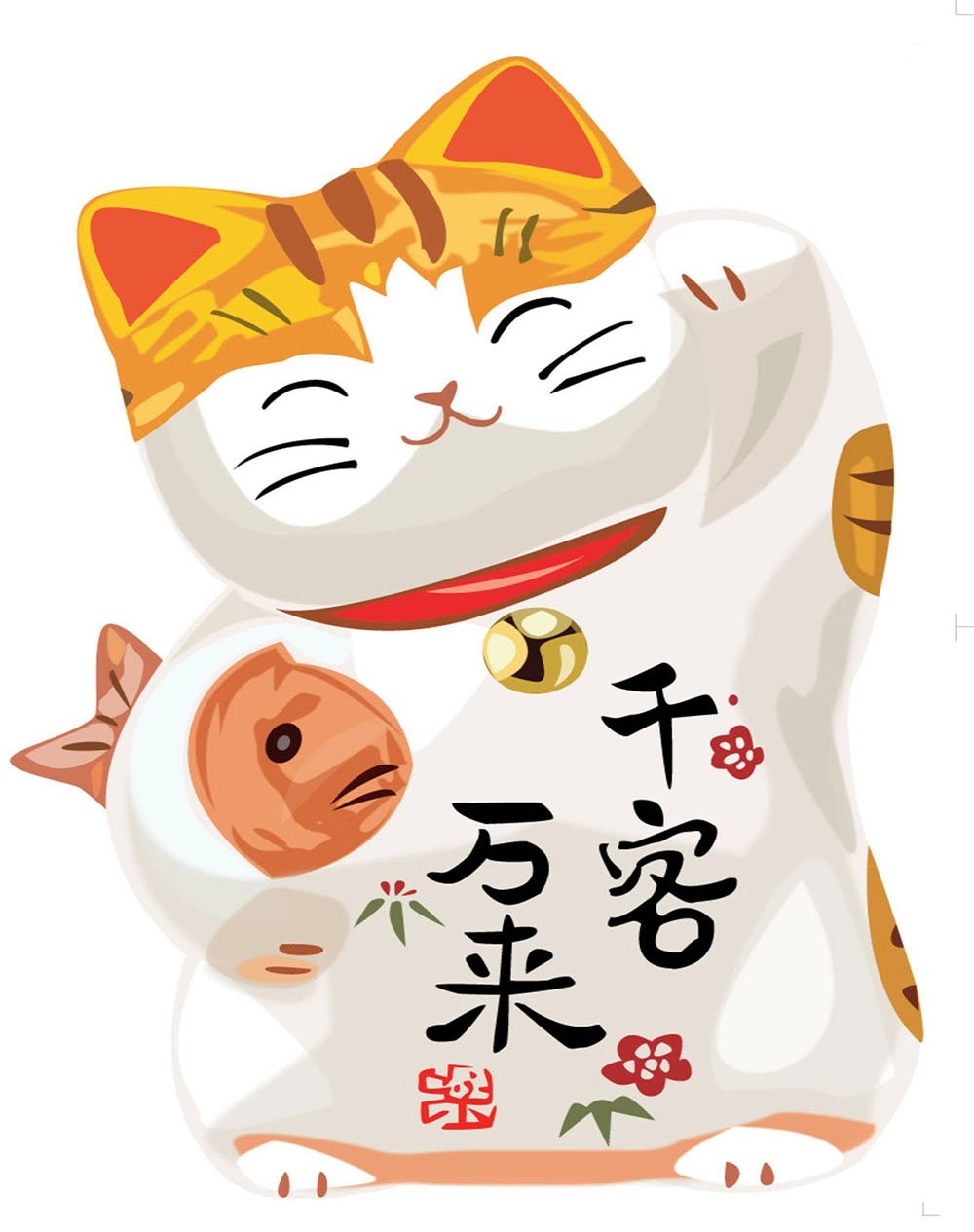 Mèo vẫy tay chào gọi tiền tài liên tục