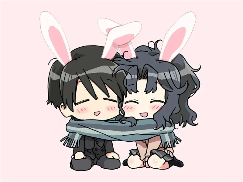 Hình chibi cute cặp đôi tình tứ cực dễ thương