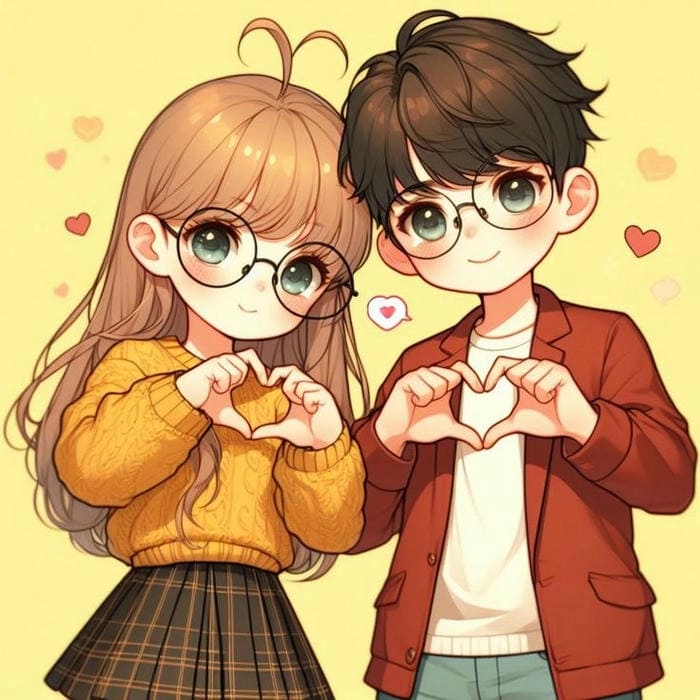 Cặp đôi chibi cute cực dễ thương dành cho couple