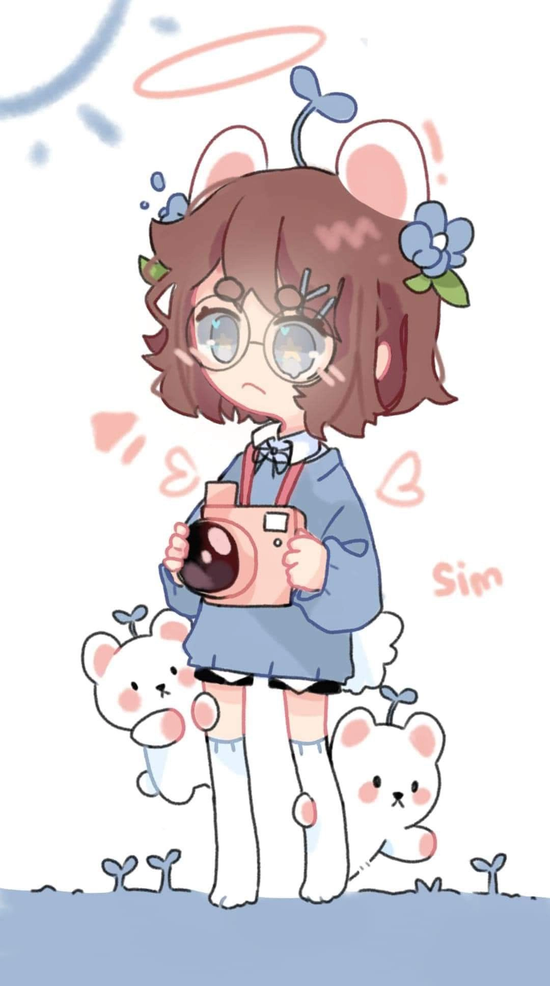 Mèo Simmy Chibi với vẻ ngáo ngơ siêu đáng yêu