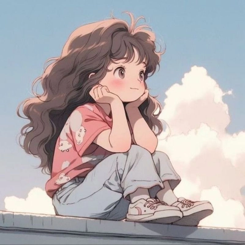 Ảnh anime nữ cute toả sáng nét dễ thương