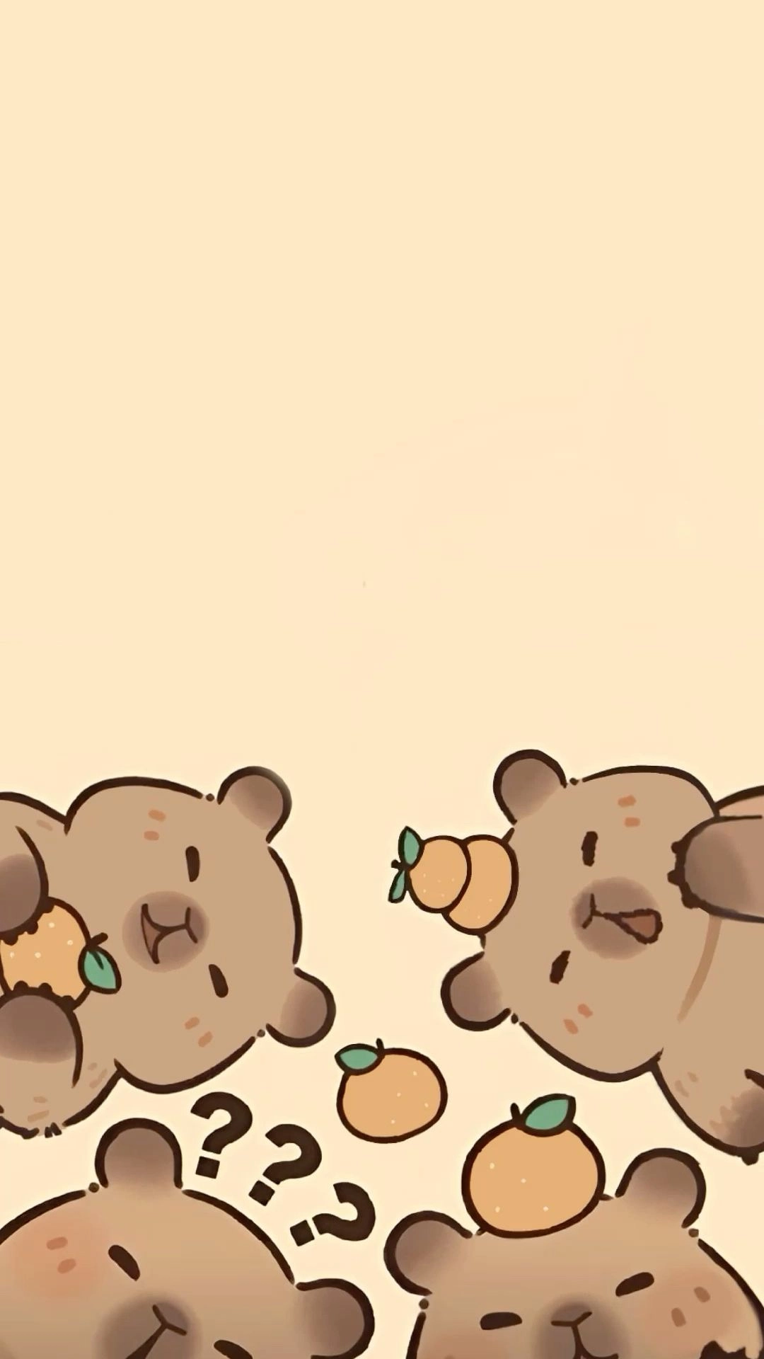 Điện thoại hình nền Capybara cute vô tri