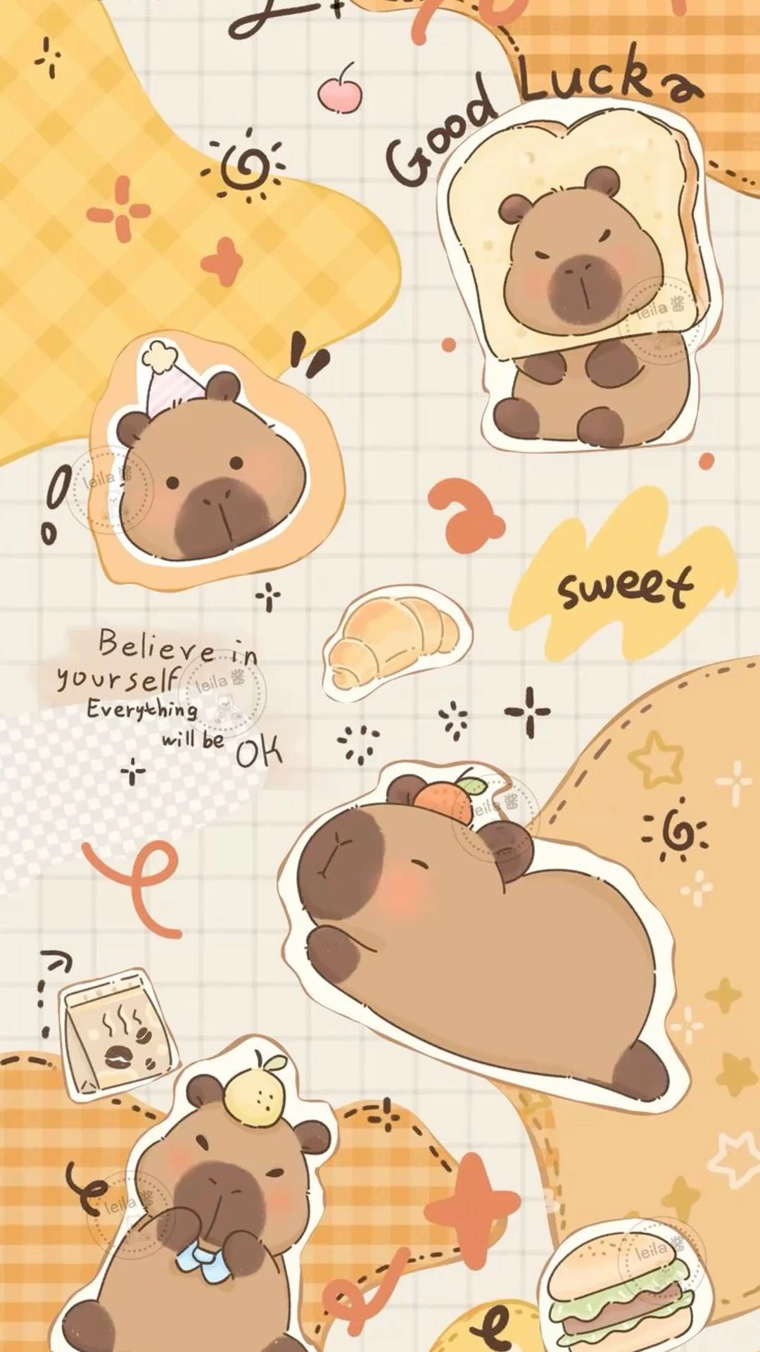 Hình nền điện thoại hình Capybara nổi bật