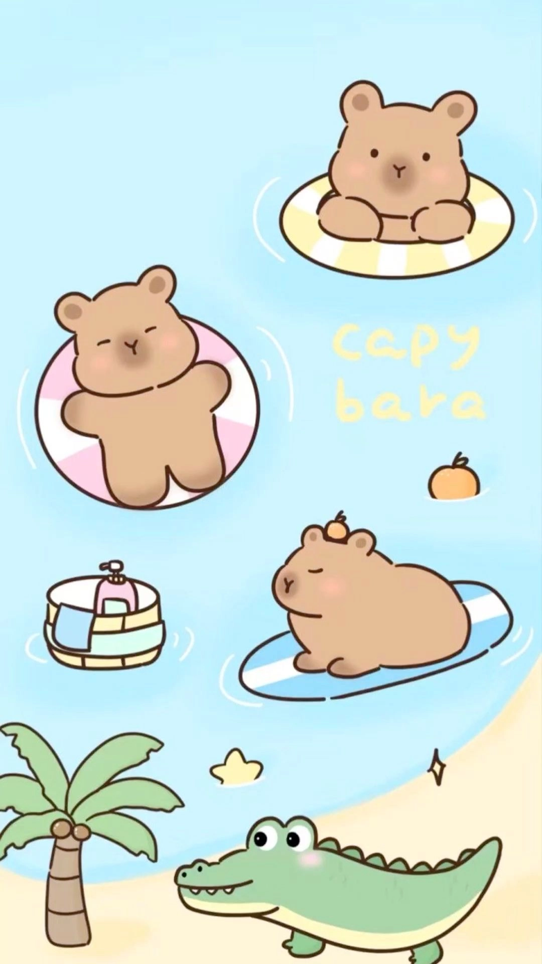 Hình nền điện thoại Capybara 3D sống động