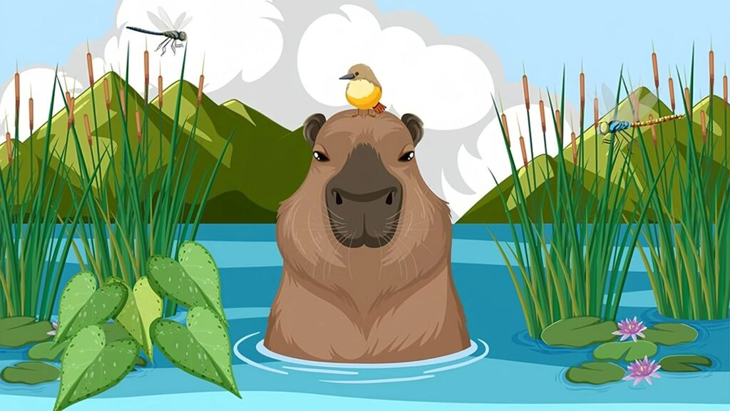 Hình nền laptop Capybara độc đáo