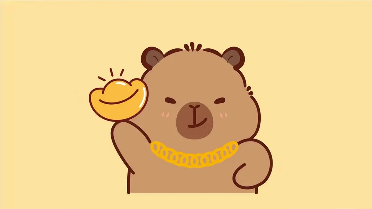 Hình nền máy tính Capybara sinh động