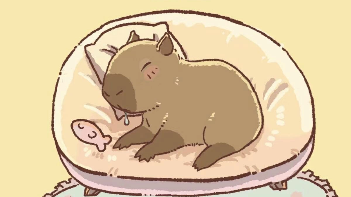 Hình nền Capybara cho máy tính dễ thương