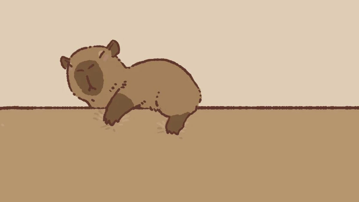 Hình nền máy tính dễ thương Capybara