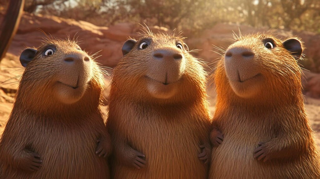 Hình nền Capybara cute 4K siêu rõ