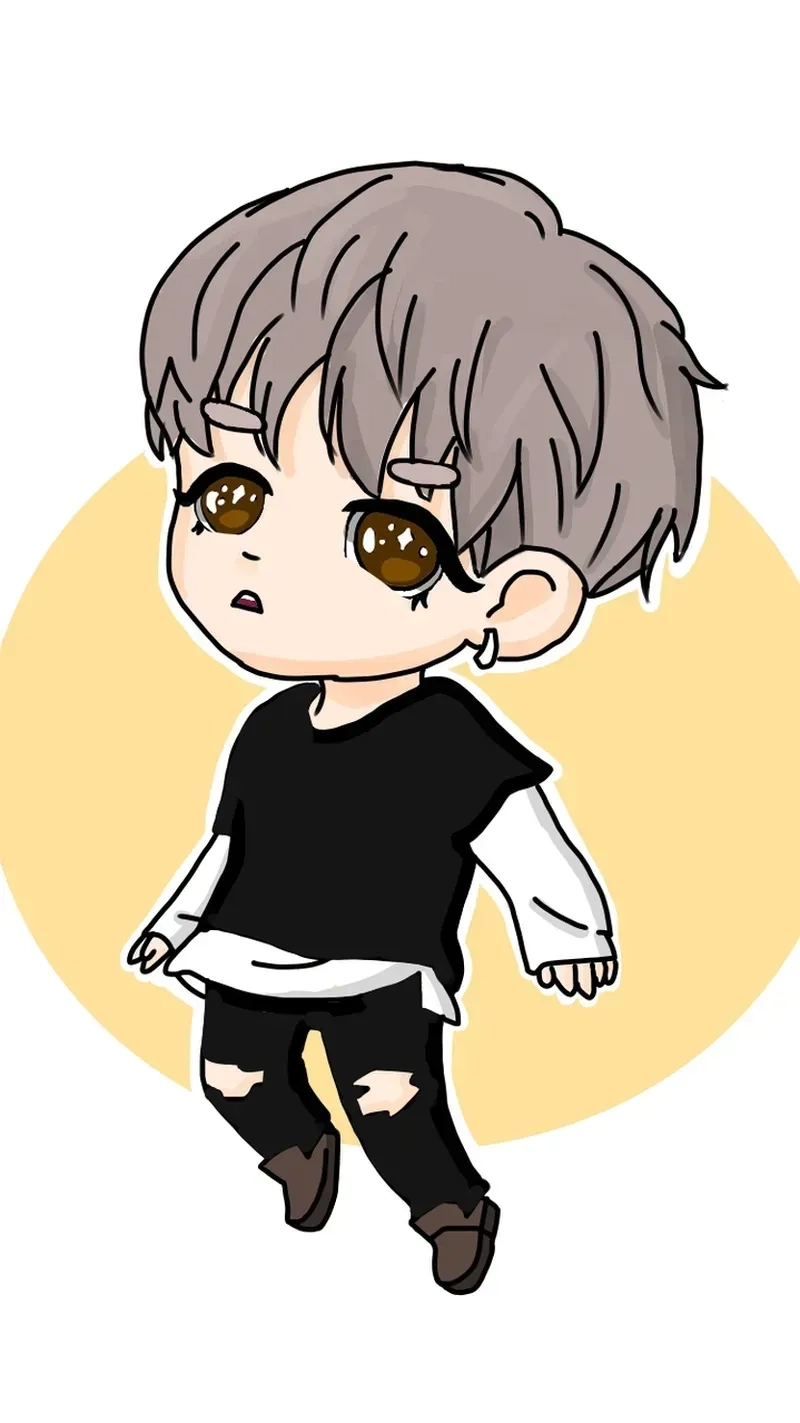 Hình nền chibi cute nam dễ thương nhẹ nhàng