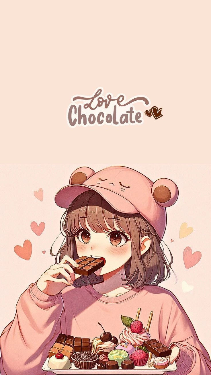 Hình nền chibi cute nữ ngọt ngào đáng yêu