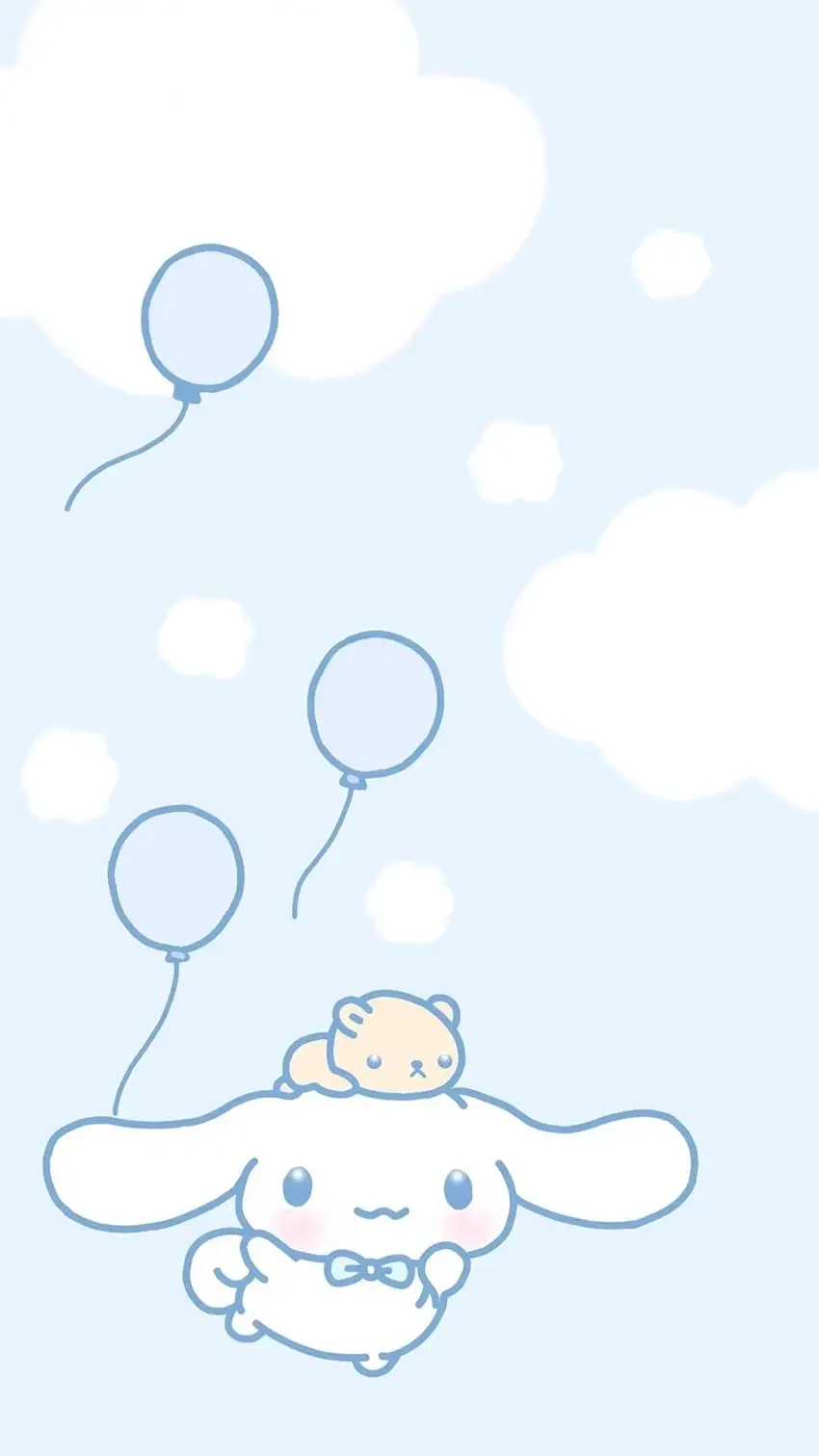 Hình nền Cinnamoroll màu xanh ngọt ngào