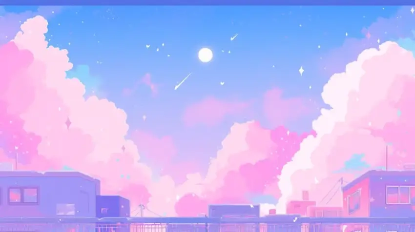 Hình nền anime dễ thương cute đầy màu sắc