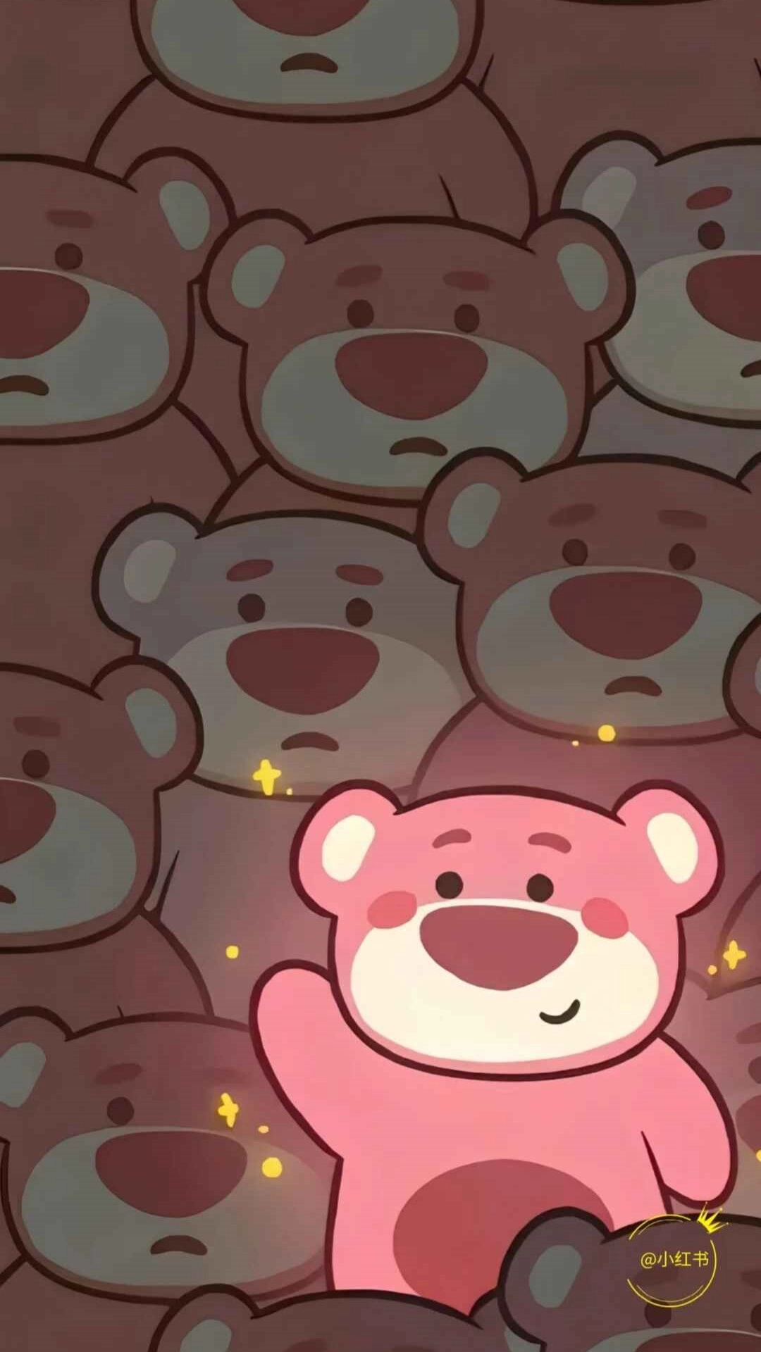 Hình nền gấu Dâu cute nhất thu hút ngọt ngào đáng yêu