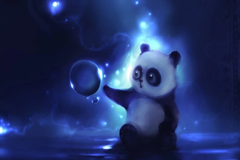 Nền gấu trúc dịu dàng thu hút ánh mắt