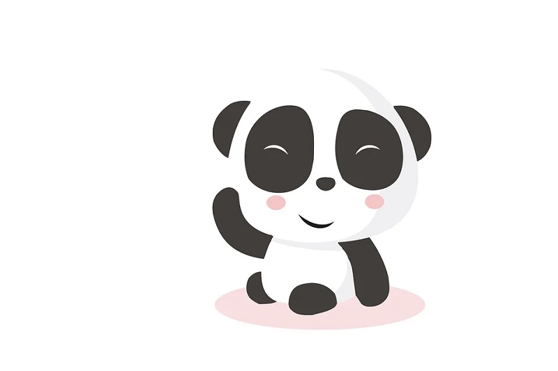 Hình nền gấu trúc chibi ngộ nghĩnh đáng yêu