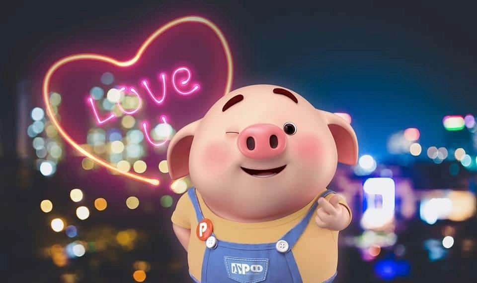 Hình nền heo cute siêu đáng yêu thu hút