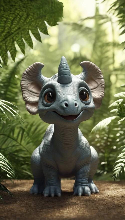 Hình nền đẹp cute khủng long hút mắt