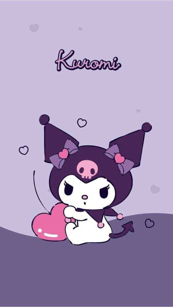 Hình nền điện thoại Kuromi dễ thương