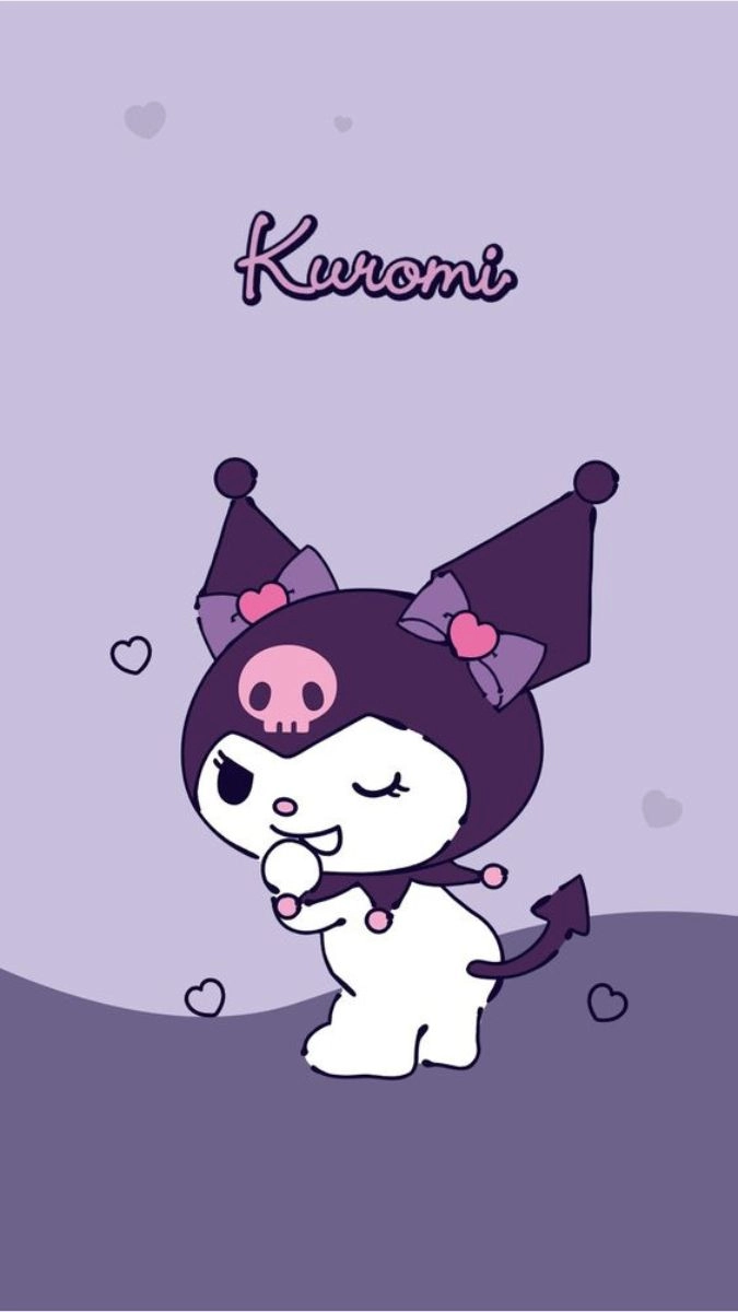 Hình nền điện thoại Kuromi cute rực rỡ