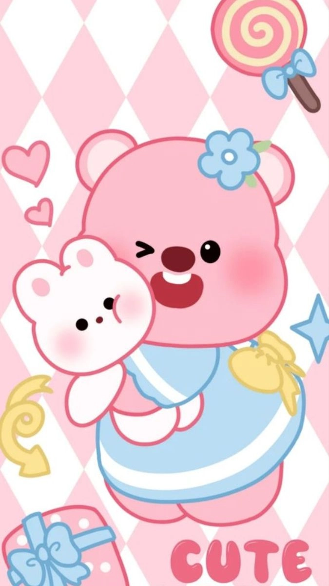 Hình nền điện thoại Loopy cute làm tan chảy trái tim