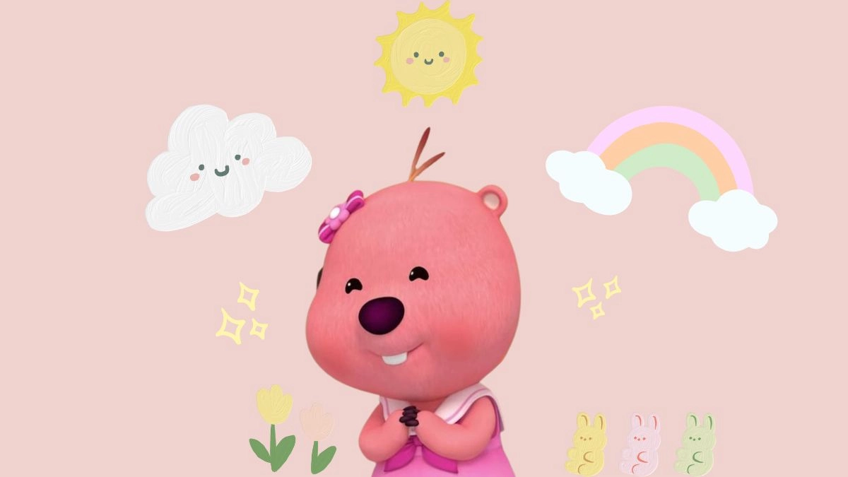 Hình nền Loopy dễ thương như tan chảy trái tim