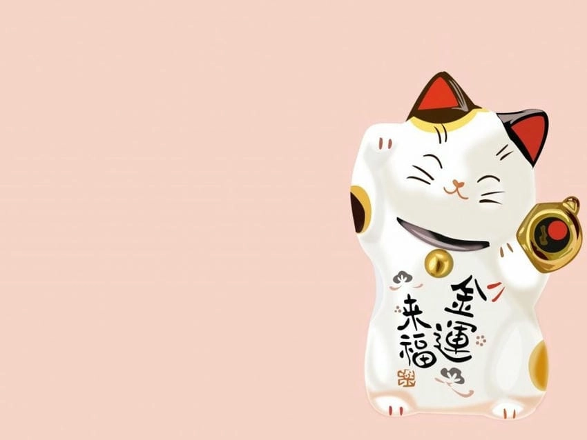 Ảnh mèo thần tài làm hình nền siêu hút