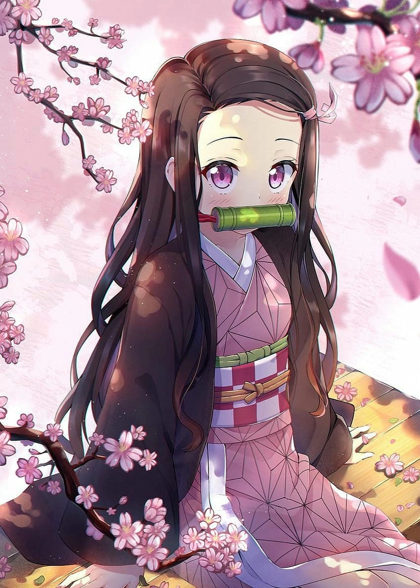Hình nền Nezuko cute chibi dễ thương vô đối