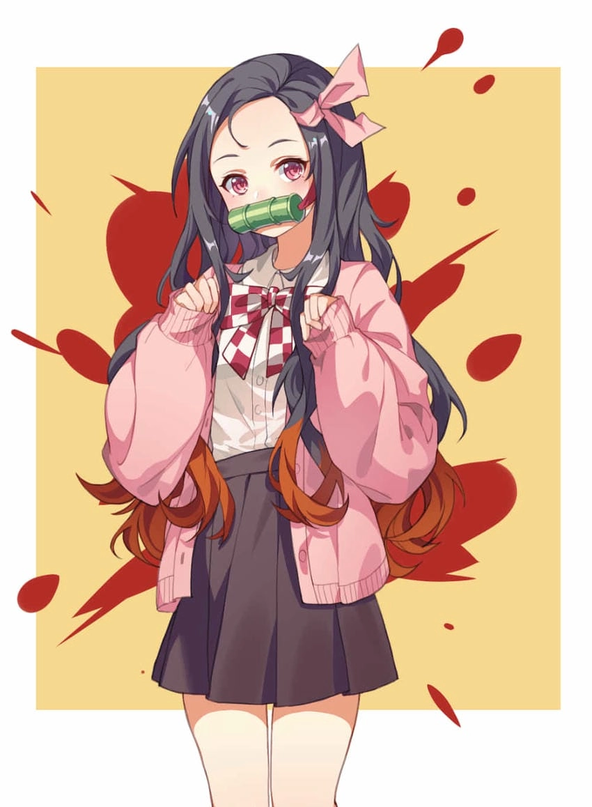 Ảnh Nezuko cute chibi mềm mại như bông