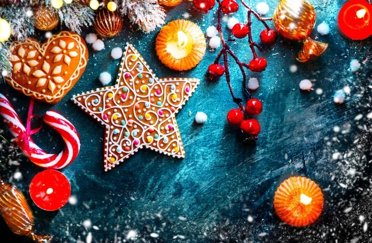 Hình nền noel máy tính trang trí đầy màu sắc
