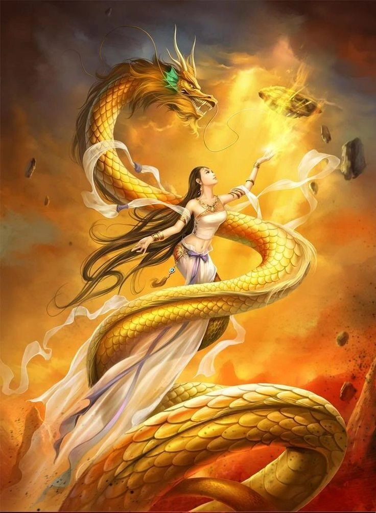Hình nền điện thoại rồng vàng tỏa sáng quyền lực