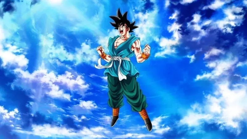 Ảnh nền máy tính Songoku bừng cháy nội lực