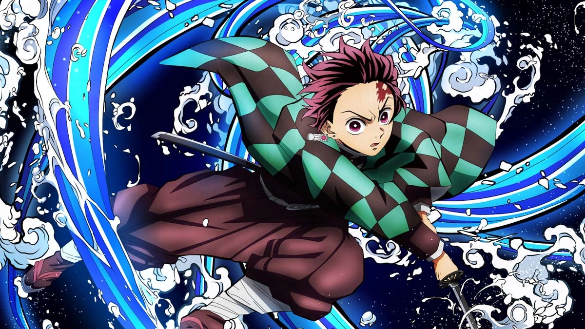 Hình ảnh anime Tanjiro tỏa sáng giữa bóng tối